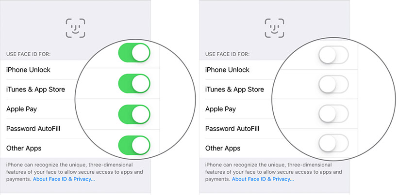 Vô hiệu hóa Face ID trên iPhone X của bạn sau đó bật lại