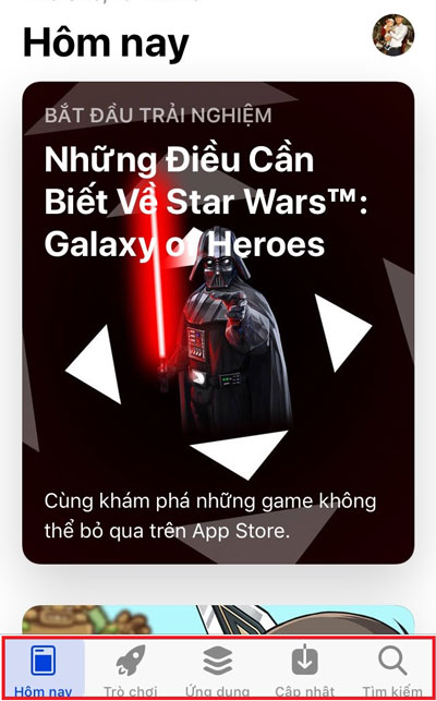 Xóa bộ nhớ đệm trên App Store