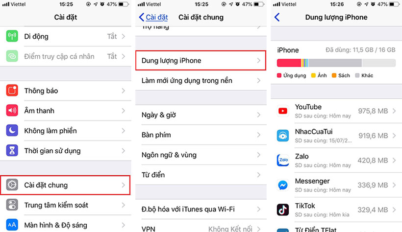 Giải phóng dung lượng cho iPhone