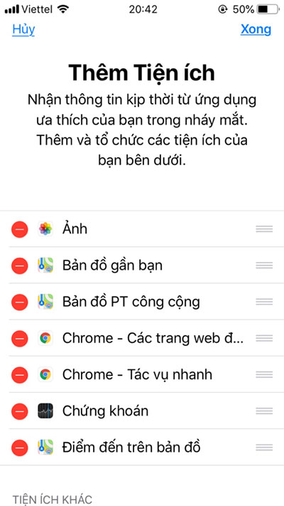 Xóa bót các tiện ích để Iphone không bị hết Pin khi không dùng