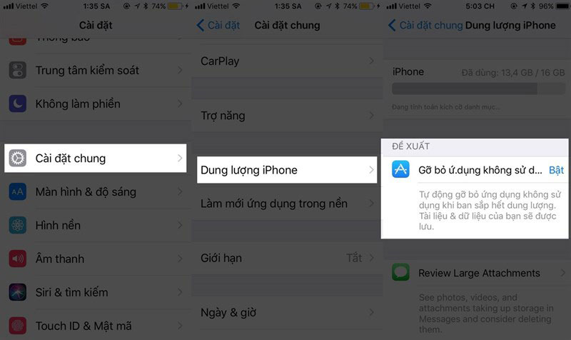 Giải phóng dung lượng trên Iphone 6