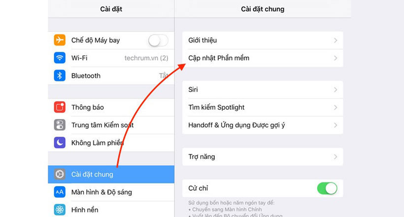 Cập nhật iPhone bản IOS cho iPhone