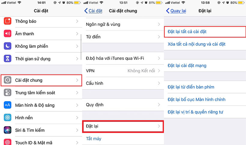 Khôi phục cài đặt gốc/ Restore iPhone