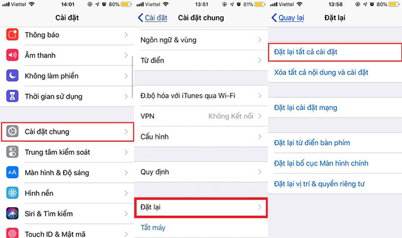 Khôi phục cài đặt gốc