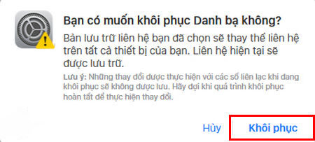 Chọn khôi phục