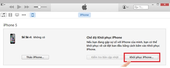 Khắc phục iPhone bị vô hiệu hóa bằng iTunes - chưa đồng bộ hóa iPhone trên máy tính