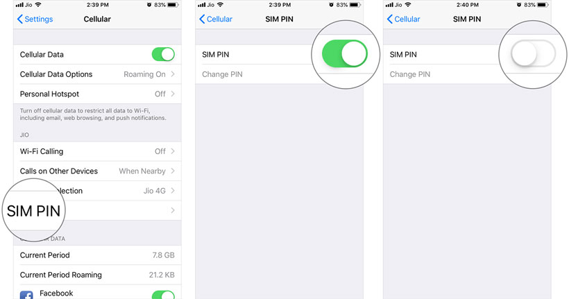 Tắt mã PIN SIM trên iPhone hoặc iPad