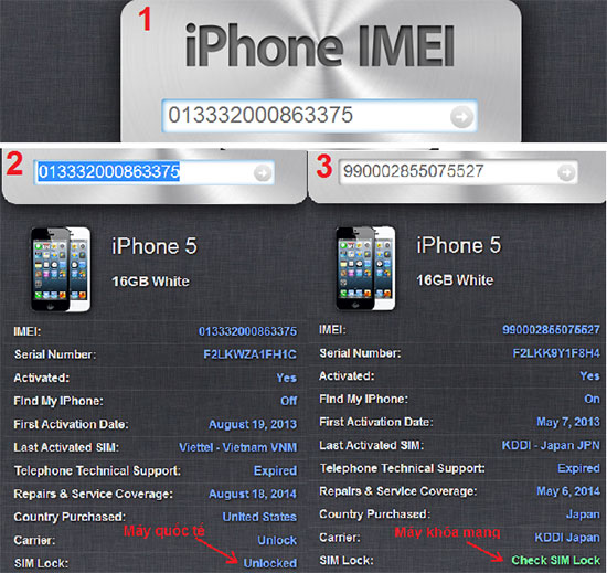 Làm sao phân biệt IPhone lock hay iPhone Quốc tế?