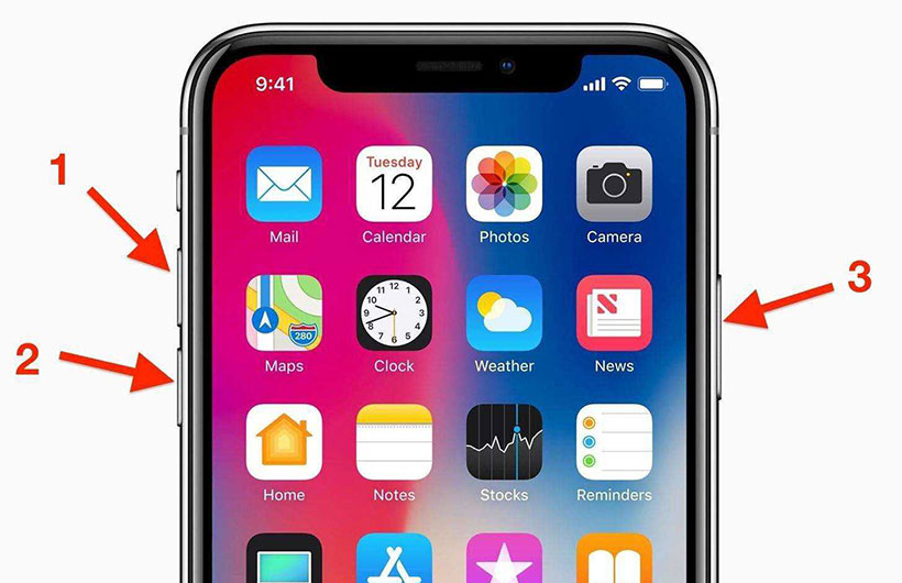 Cách Reset iPhone X khi bị treo máy