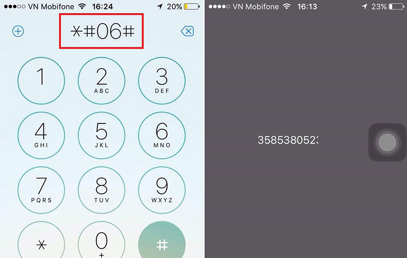 Kiểm tra imei máy