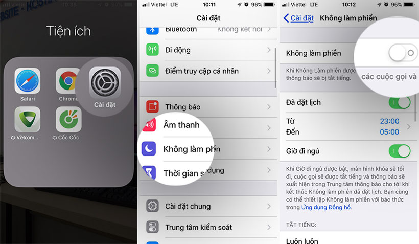 Cách tắt tính năng không làm phiền trên iPhone