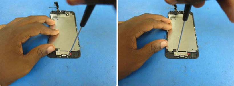 Lắp ráp lại miếng chắn nút Home