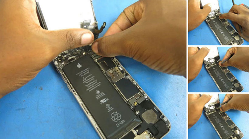 Kết nối 4 cáp vào main iPhone