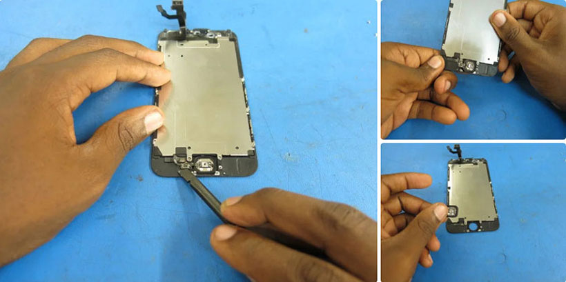 Nhấc nút Home ra khỏi màn hình hiển thị